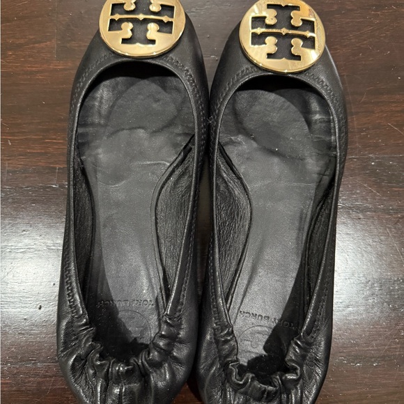 Tory Burch Minnie Travel Black Ballet Flats Shoes Size 8 M - Picture 4 of 4